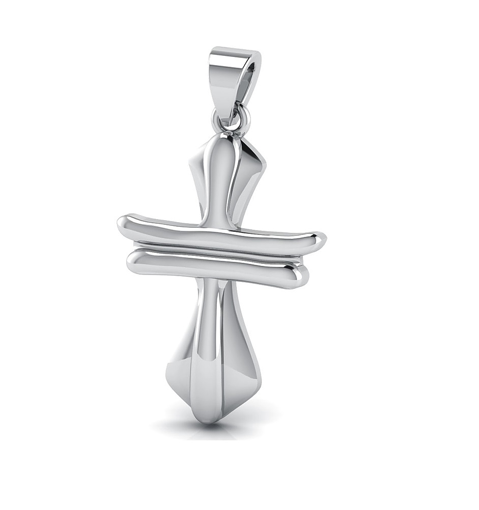 Stylish Silver Cross Pendant – Modern & Minimal Design