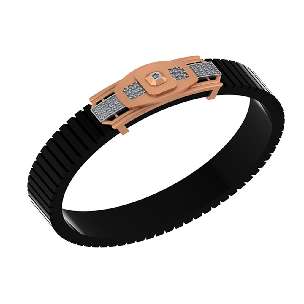 Oval Diamond Emblem Bracelet