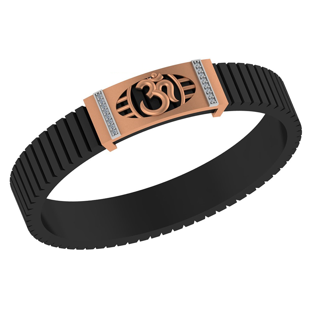 Om Signature Diamond Accent Bracelet