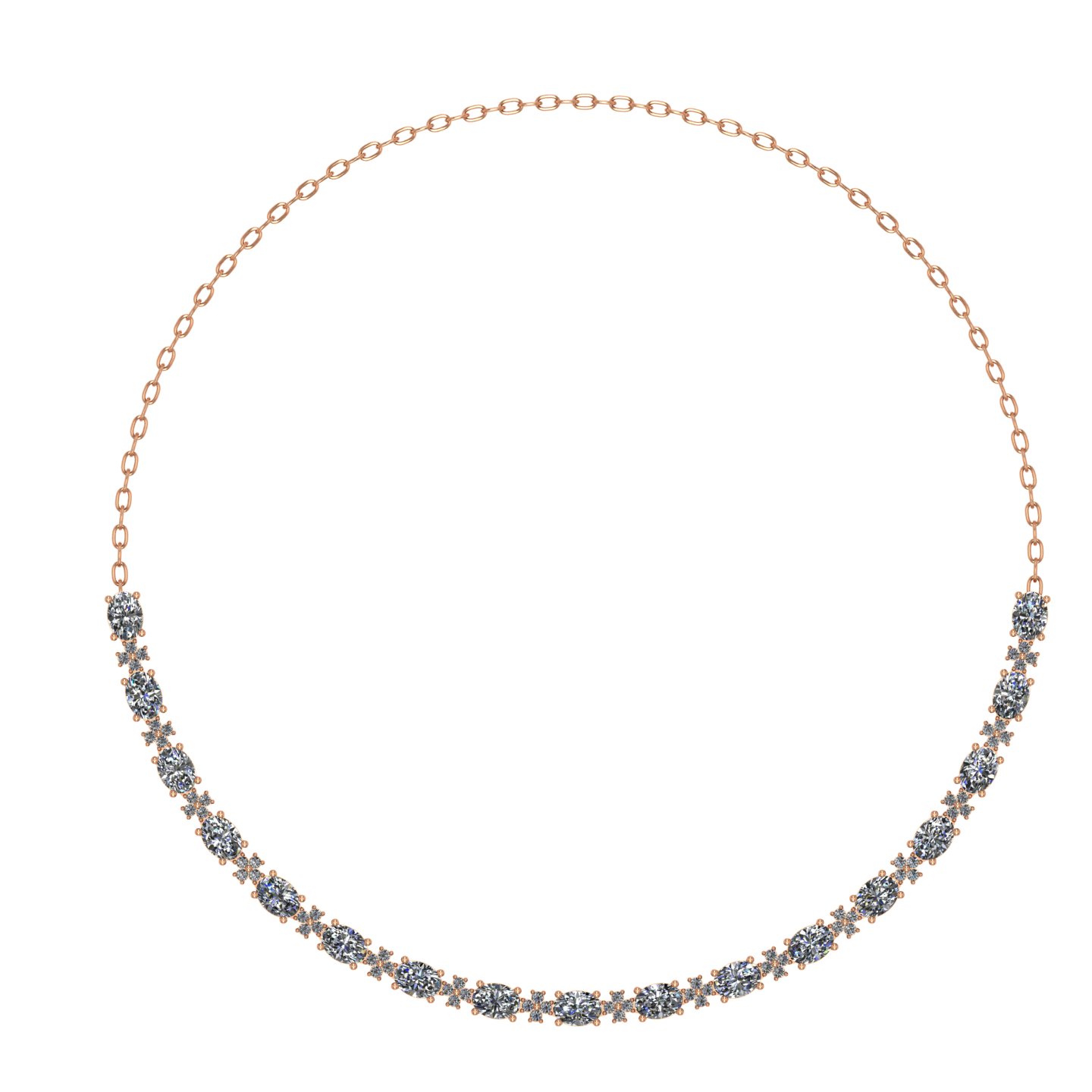 Rose Radiance Diamond Line Necklace