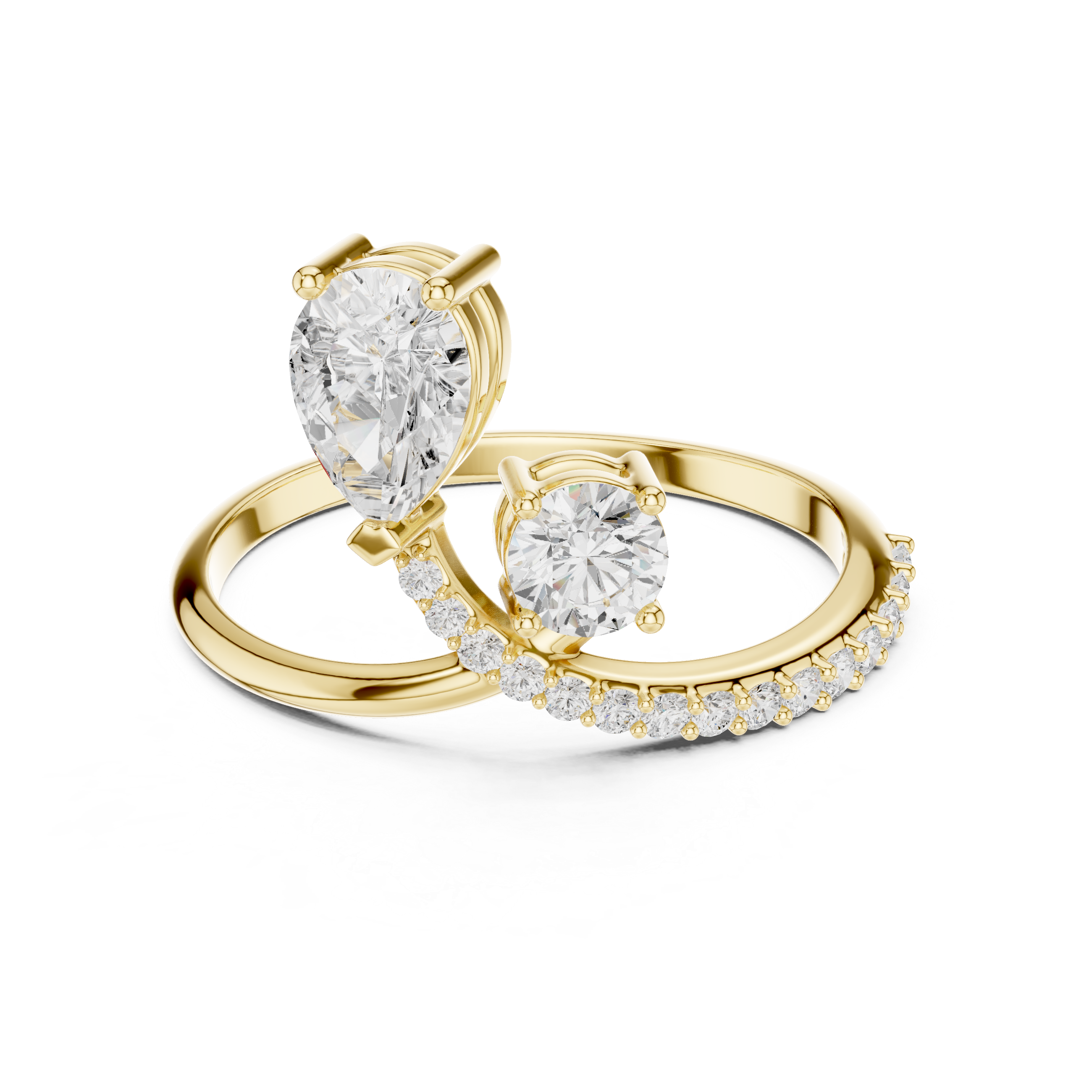 Dual Radiance Open Diamond Ring