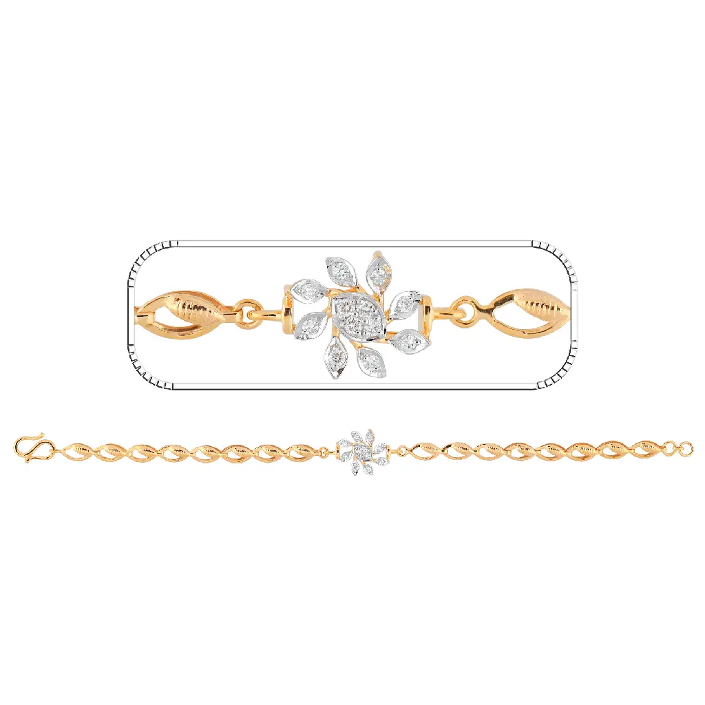 Yellow Gold Diamond Floral Radiance Bracelet