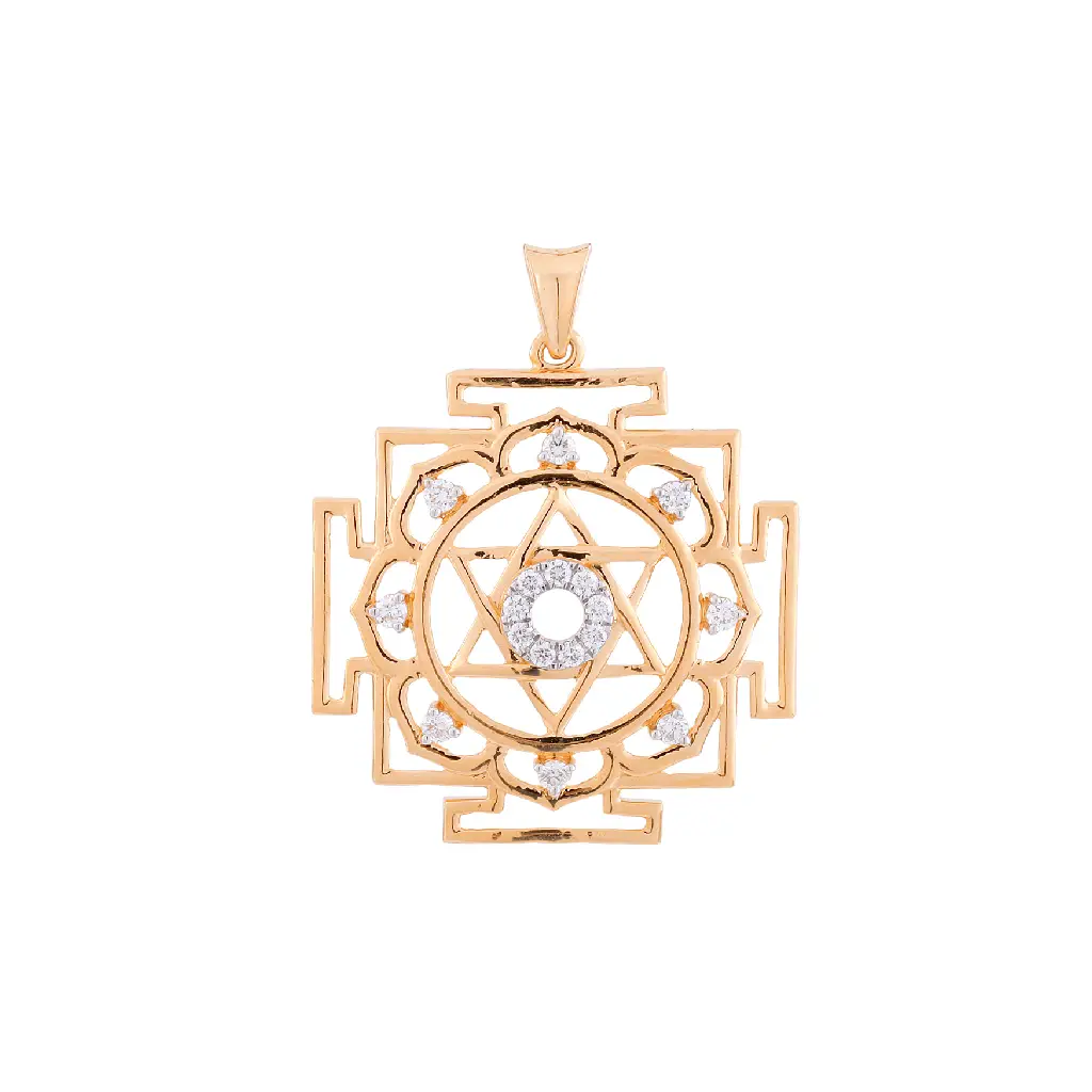 Divine Sri Yantra Diamond Mandala Pendant