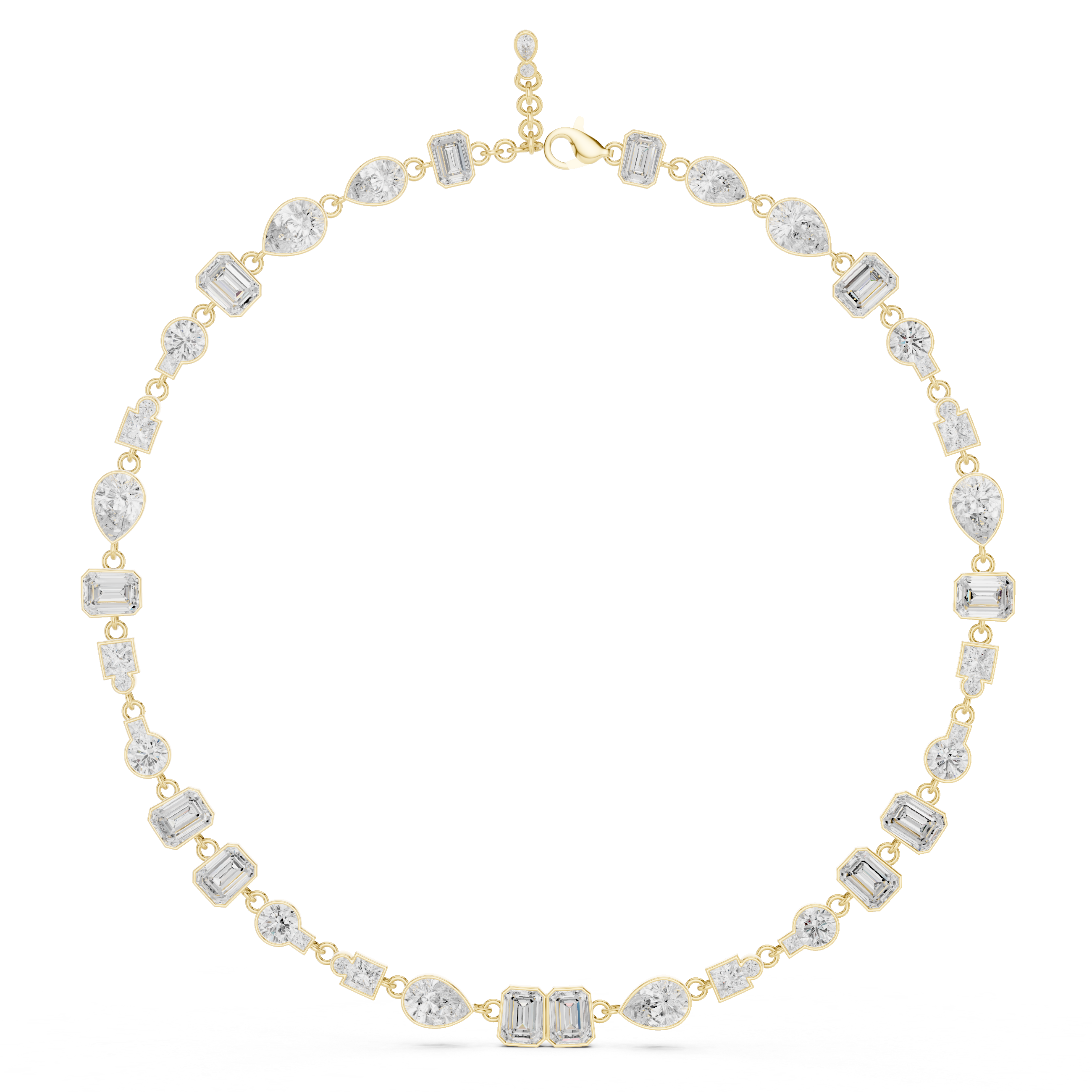 Art Deco Harmony Diamond Necklace